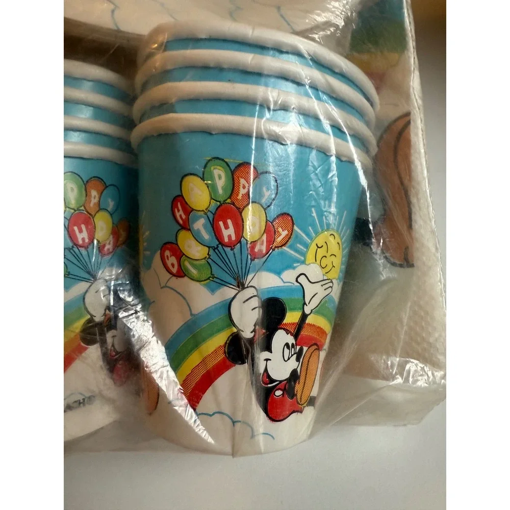Vintage Mickey Mouse Birthday Party Supplies Set 8 Guest Rainbow Party Makers